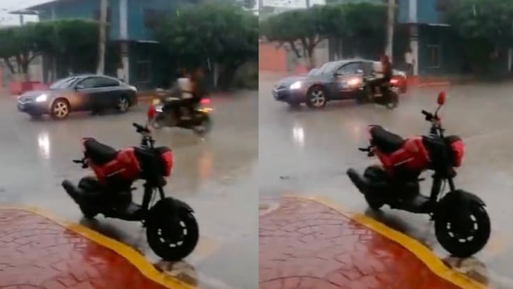 Moto choca contra automóvil en Chiapas; el conductor pierde la vida |VIDEO