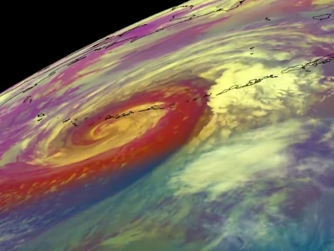 NASA capta gigantesca espiral sobre las islas más remotas de Alaska