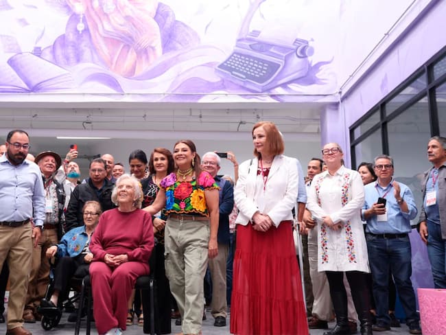 Clara Brugada inaugura Utopía Elena Poniatowska en Coyoacán