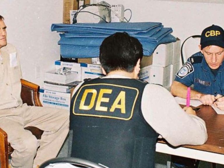 Héctor &quot;El Güero&quot; Palma Salazar durante una entrevista con personal de la DEA, agencia antidrogas de los Estados Unidos, 22 de enero de 2007.