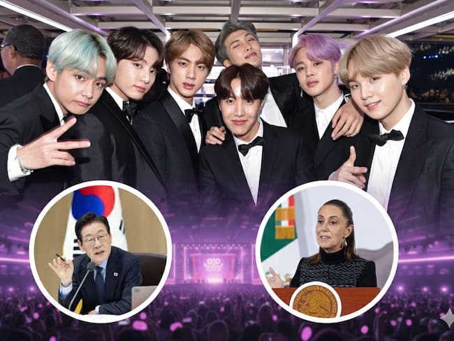 Presidente de Corea del Sur responde a Sheinbaum por conciertos de BTS en México