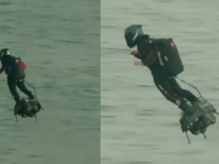El &quot;hombre volador&quot; logra en su segundo intento cruzar canal de la Mancha