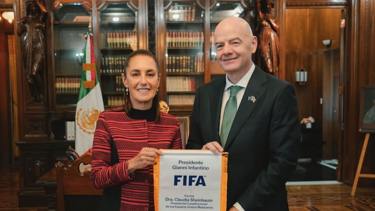Sheinbaum e Infantino en Palacio Nacional: México alista inauguración histórica del Mundial de Futbol 2026