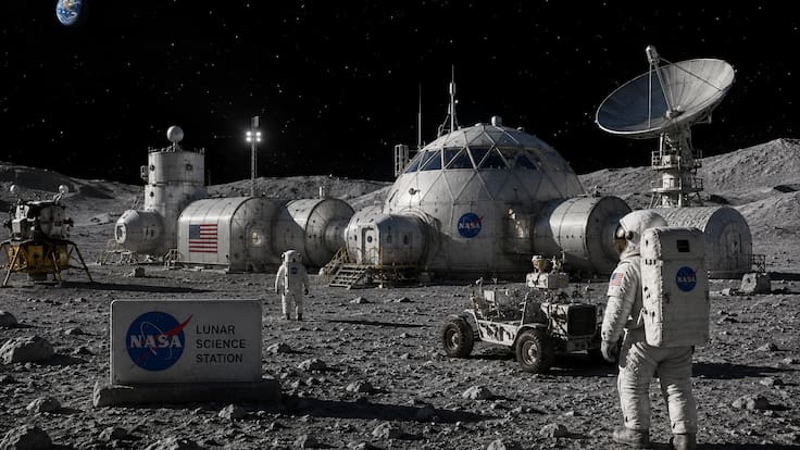NASA revela cómo será su base en la Luna: drones, vehículos y una red que cubrirá cientos de kilómetros