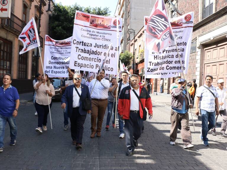 Marcha de comerciantes en CDMX hoy miércoles