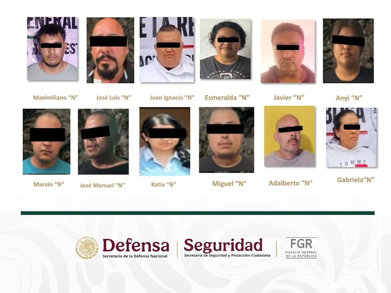 Fueron detenidas 12 personas vinculadas con células delictivas dedicadas al cobro y recolección de cuotas en efectivo y en especie a empresarios de Michoacán.