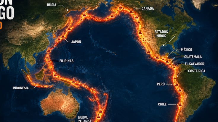 Cinturón de Fuego del Pacífico: MAPA de los países donde hay más riesgo de terremotos