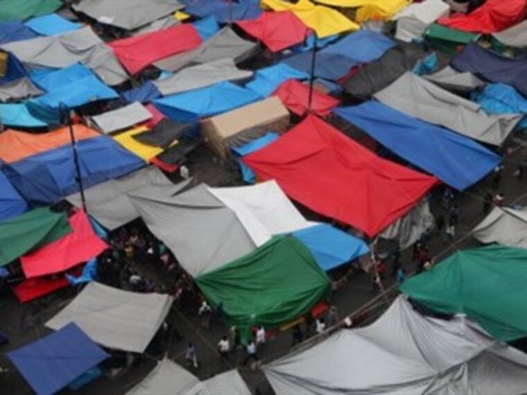 Mitin de López Obrador.Rocio López,reportera