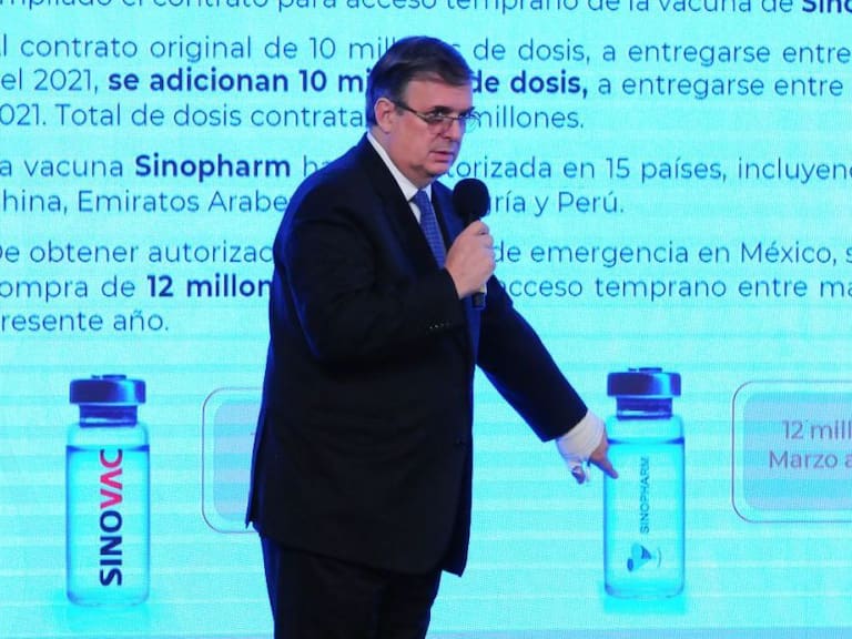 México obtendrá nueva vacuna de China contra COVID-19: Ebrard