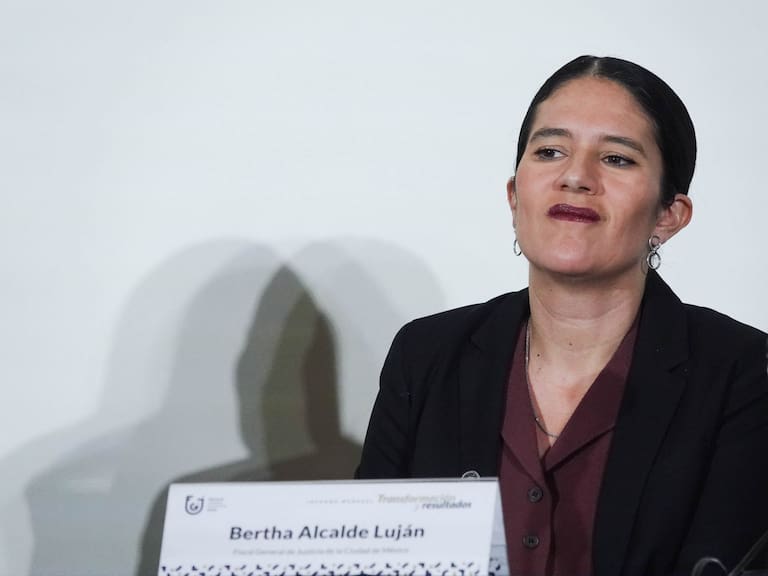 Bertha Alcalde Luján, durante la presentación de su informe mensual “Transformación y resultados”