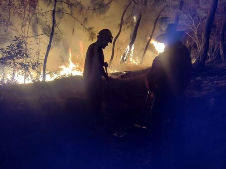 Brigadas de bomberos y voluntarios trabajan día y noche para sofocar los incendios en Edomex que dejan tres personas fallecidas