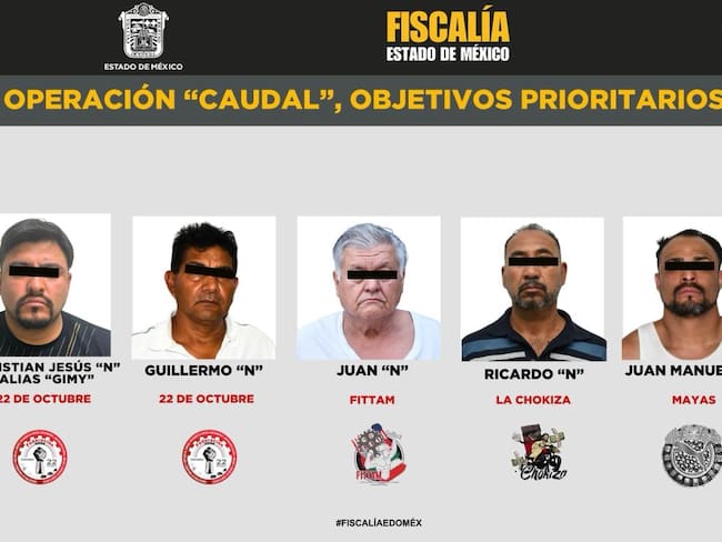 Detienen a seis objetivos prioritarios vinculados a la Operación Caudal