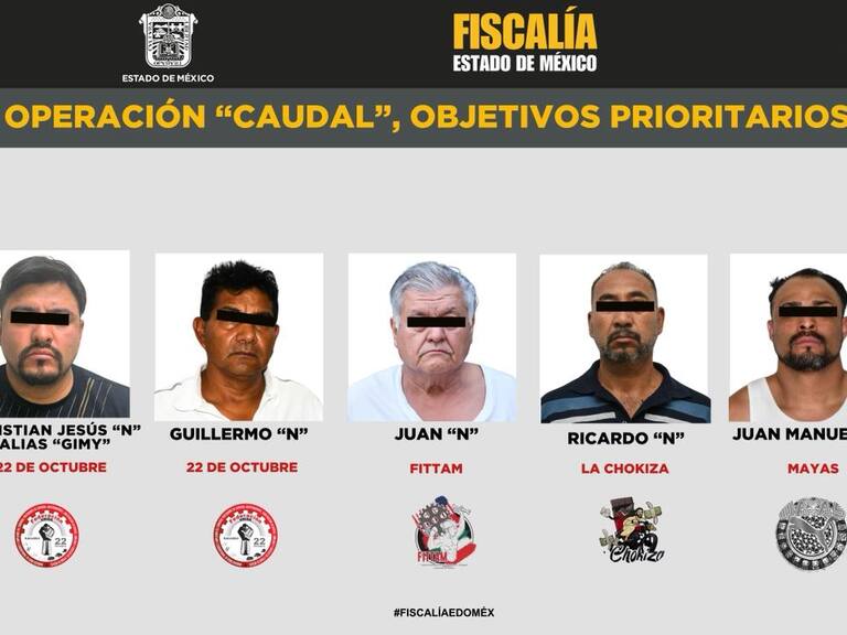 Seis personas identificadas como objetivos prioritarios de la Operación Caudal fueron detenidas