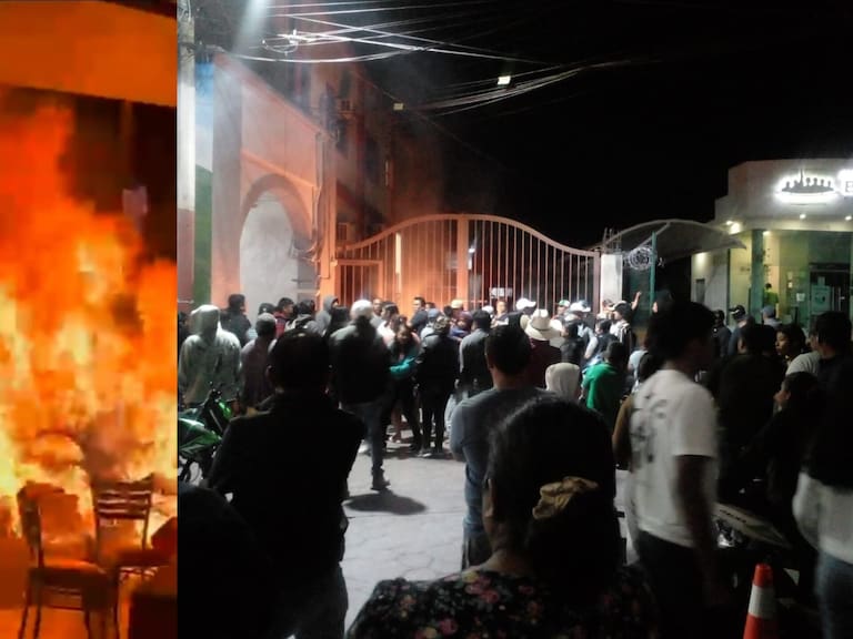 Policías de Morelos atropellan a niño; en protesta pobladores queman árbol navideño y alcaldía