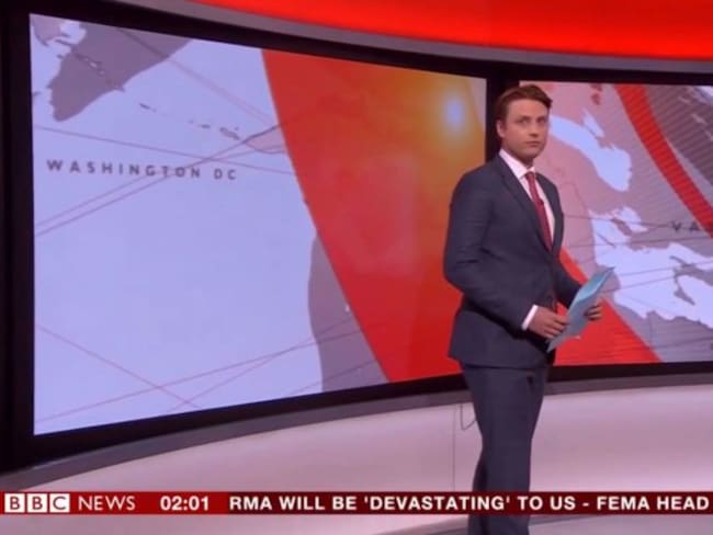 Presentador de BBC se confunde de cámaras durante transmisión en vivo