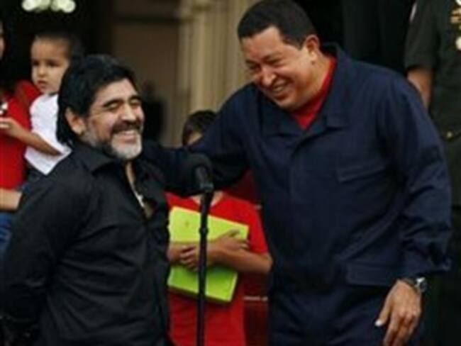 Visita Maradona a Chávez