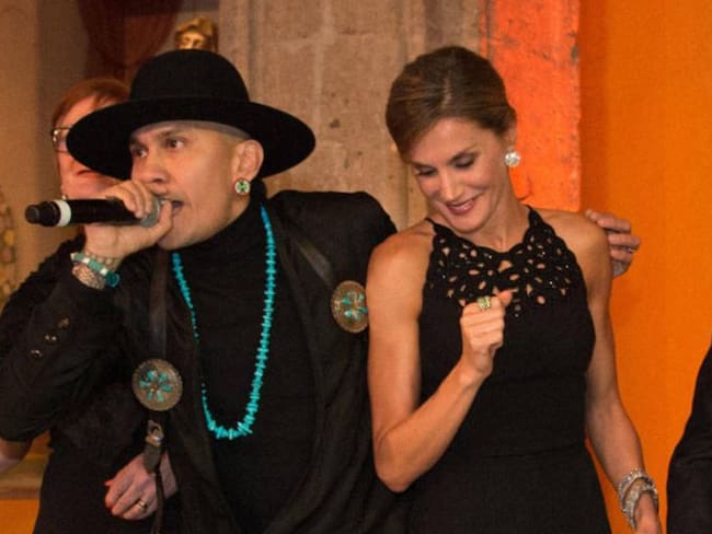 Integrante de Black Eyed Peas cautiva a la Reina Letizia con su baile