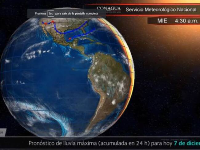 Pronóstico del Tiempo del 07 de diciembre