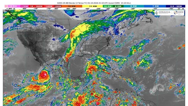 Rachel se convierte en huracán categoría 3 frente a las costas de Baja California Sur