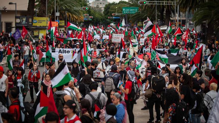 Miles marchan a favor de Palestina en CDMX; exigen el fin del conflicto armado en Gaza