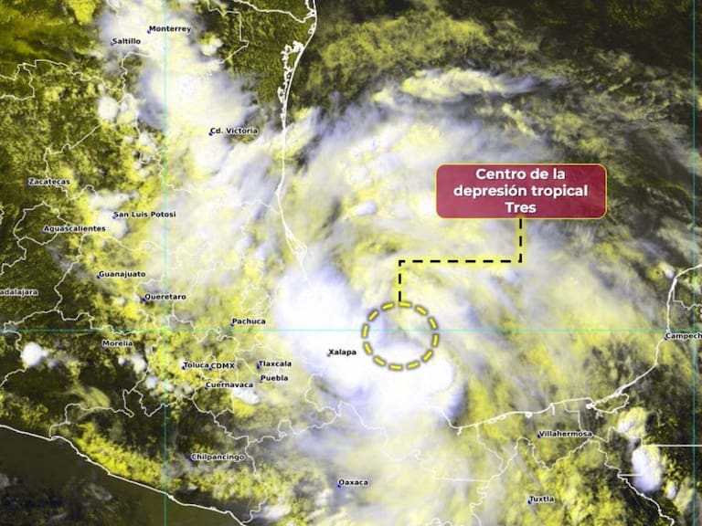 Se forma Depresión Tropical 3 frente a costas de Veracruz