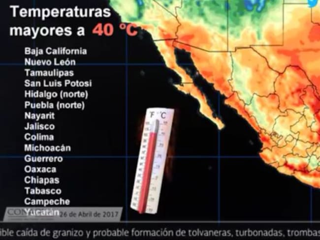 Continuará ambiente seco y caluroso en la mayor parte del territorio nacional