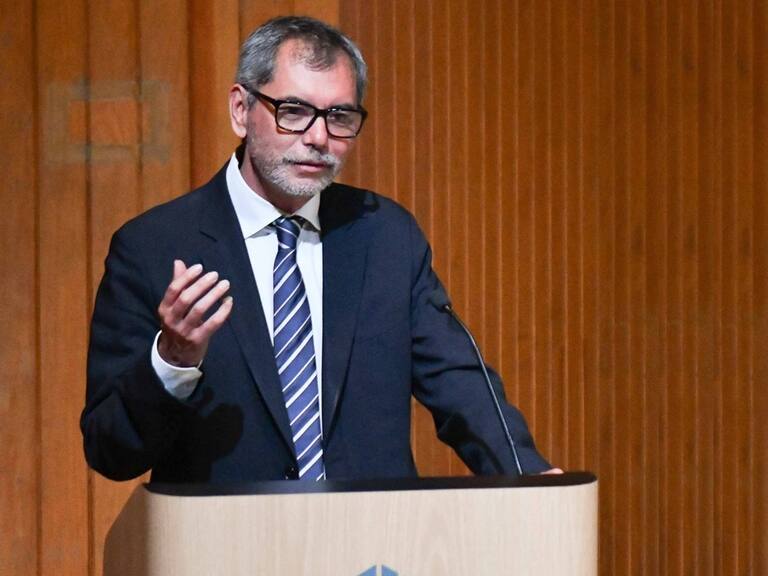 Edgar Amador Zamora, secretario de Hacienda y Crédito Público, durante la presentación de los resultados de la Encuesta Nacional de Inclusión Financiera (ENIF).