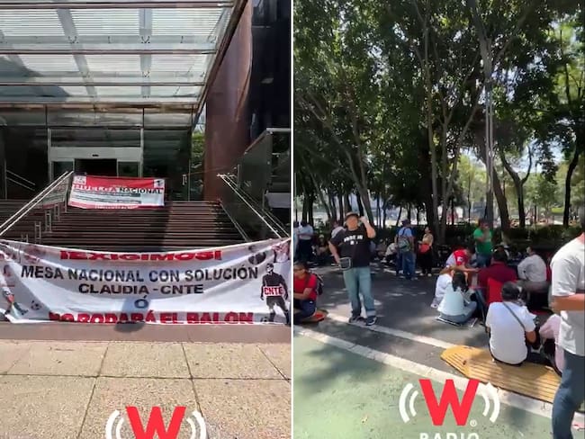 Huelga magisterial de la CNTE continúa tras 18 días de plantón, ahora bloquean oficinas de Afores
