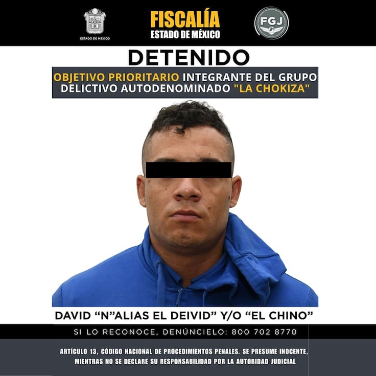 Capturan a David “N”, presunto líder de La Chokiza en el AICM
