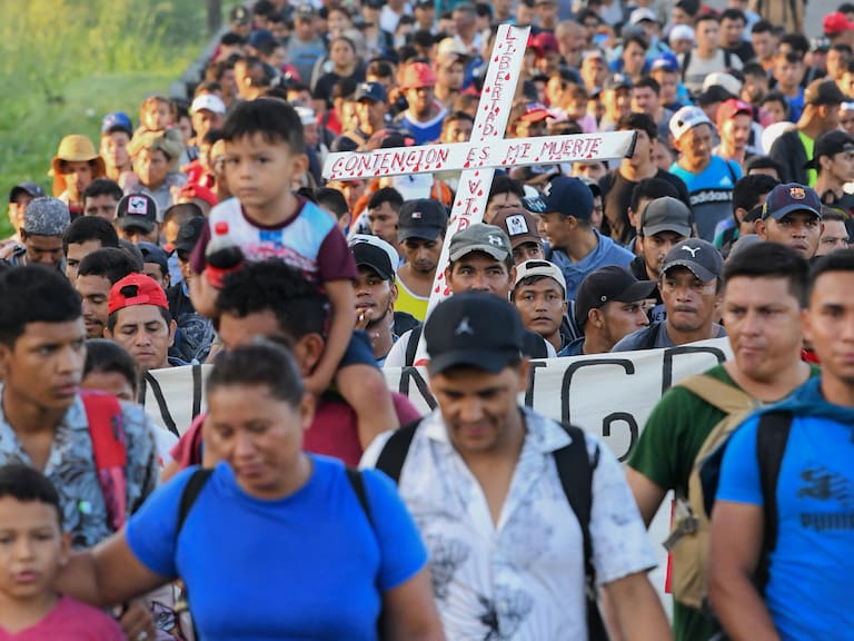 Al menos 3 mil migrantes de diferentes nacionalidades conforman la nueva caravana que buscará llegar a los Estados Unidos/Getty Images