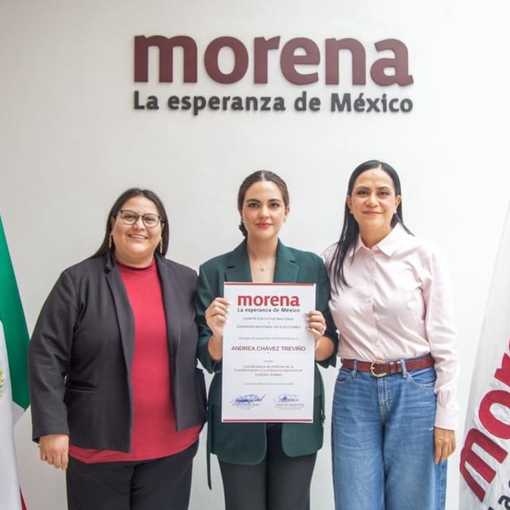 Morena da premio de consolación a Andrea Chávez, la nombra coordinadora de la defensa de la transformación en Ciudad Juárez