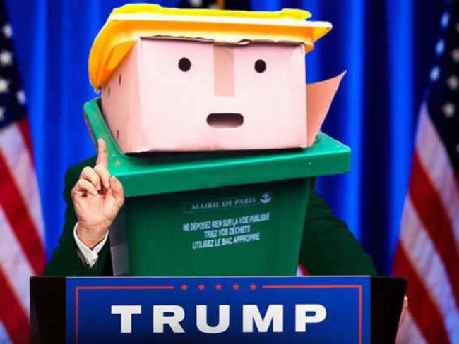 Cubo de basura parecido a Trump desató una épica batalla de photoshop