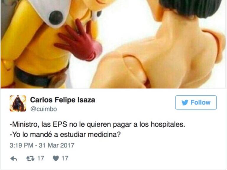Las curiosas imágenes de este muñeco amarillo con un gesto muy contundente