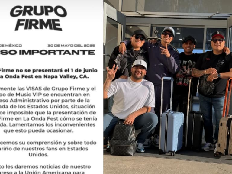 Grupo Firme canceló su presentación en California debido a observaciones en sus solicitudes de visas.