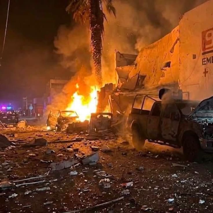 Ataque con explosivo en comandancia de Ojocaliente, Zacatecas, deja 10 heridos