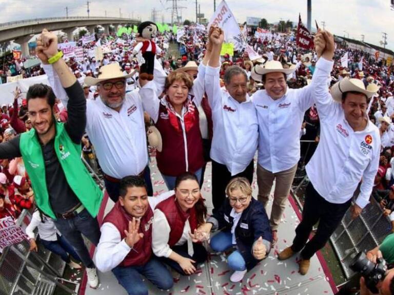 50 mil mexiquenses acompañaron a Delfina Gómez en primer cierre de campaña