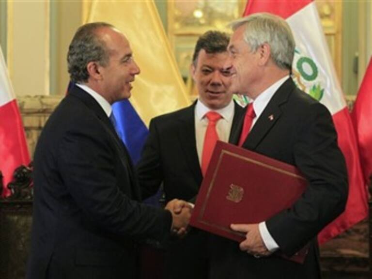 Calderón da la bienvenida al presidente de Chile