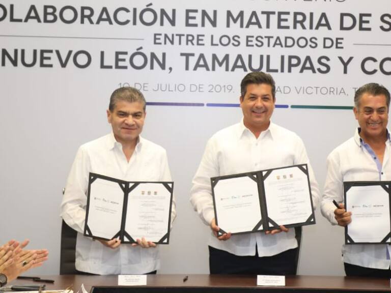 Tamaulipas, Coahuila y NL firman acuerdo de seguridad