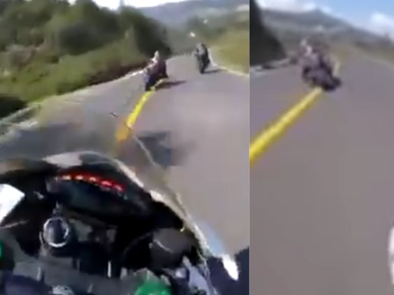 Motociclista cae a barranco por invadir carril contrario en Edomex