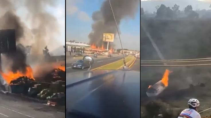 Explota Pipa de Gas tras volcadura en Texcoco, deja dos víctimas fatales