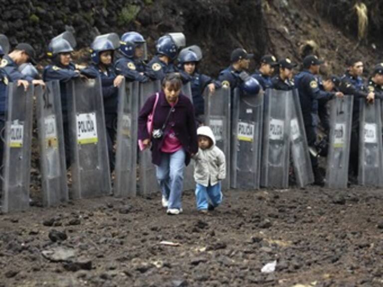 Desaloja policía área de reserva natural en el Ajusco