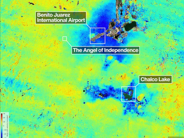 NASA confirma hundimiento acelerado de la Ciudad de México, 40 cm al año, detalla investigador de la UNAM.