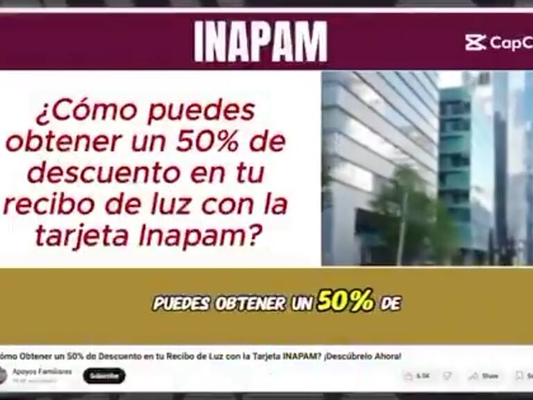 La CFE ha aclarado que esta información es falsa y que no existe ningún convenio oficial que otorgue este beneficio a tarjetahabientes del INAPAM.