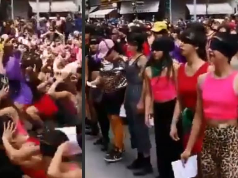 Así protestaron las mujeres de Chile con canción y coreografía