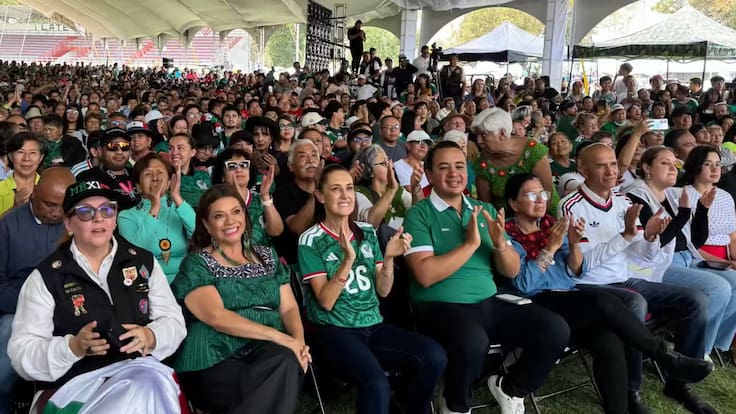 Ni Zócalo ni Los Pinos, Sheinbaum y Brugada asisten al Mundial en Los Galeana
