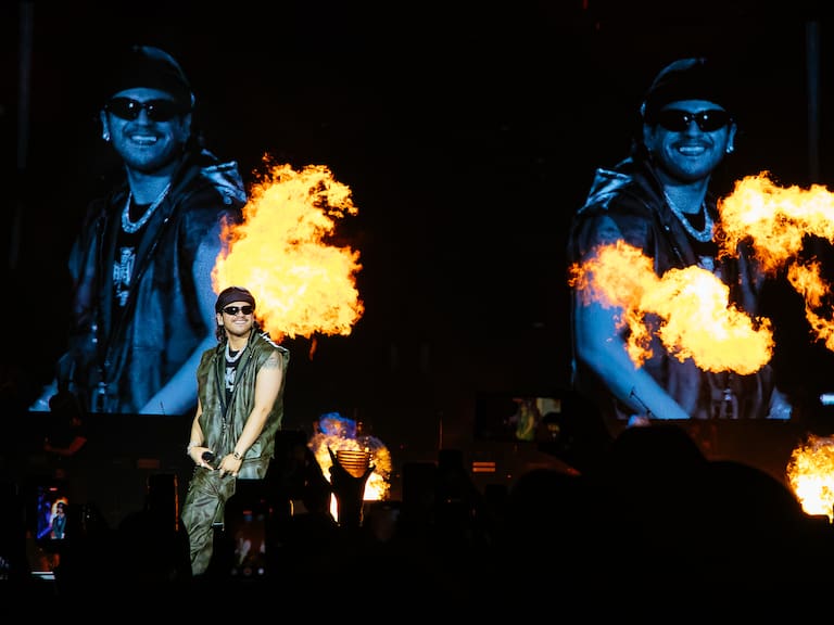 Fuerza Regida in concert at Estadio de Sultanes