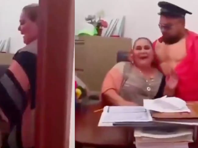 Regidora, Rosa María Huerta del Verde en SLP, celebra cumpleaños con stripper en su oficina | VIDEO