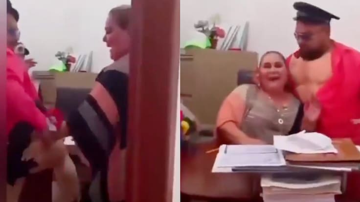 Diputada, Rosa María Huerta del Verde en SLP, celebra cumpleaños con stripper en su oficina | VIDEO
