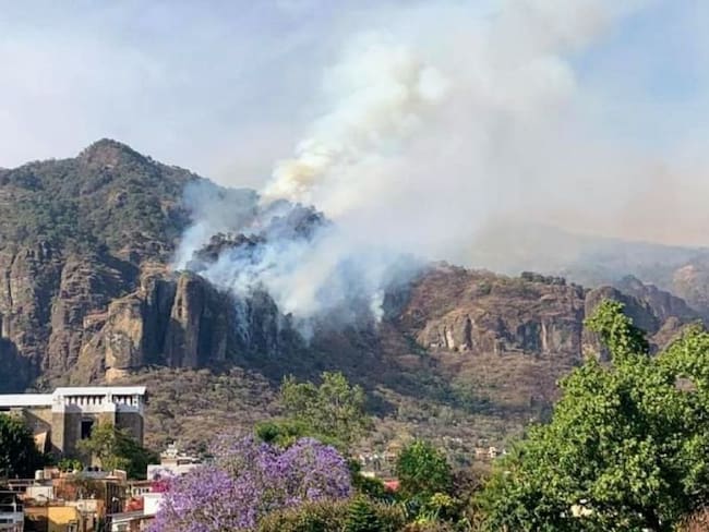 Logran controlar al 90% el incendio forestal en Tepoztlán