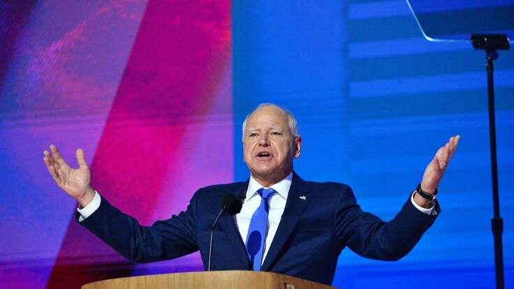Tim Walz acepta candidatura a vicepresidencia en la Convención Nacional Demócrata